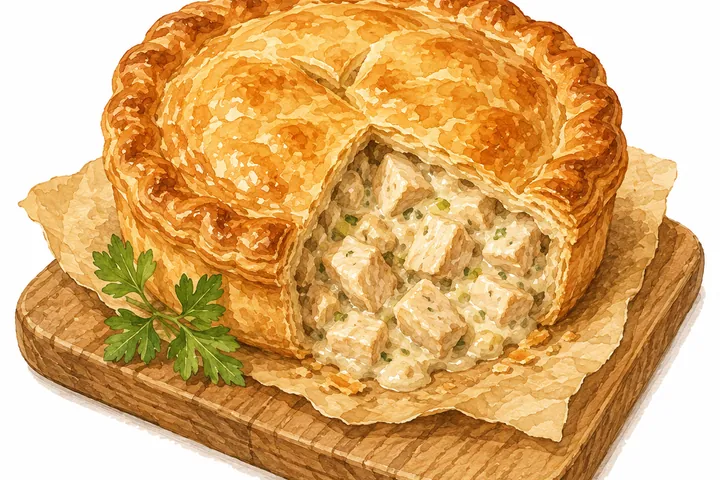 Brockleby’s Chicken Little Pie — illustrative category illustration